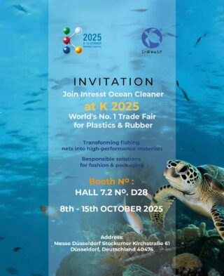 Join InResST®️ Ocean Cleaner at K 2025
                                        
                                        The World’s No. 1 Trade Fair for Plastics & Rubber
                                        
                                        We’re excited to announce our participation at K 2025, taking place from October 8–15, 2025, in Düsseldorf.
                                        
                                        📍 Booth: Hall 7.2 / D28
                                        
                                         📅 Date: October 8–15, 2025
                                        
                                         📌 Location: Messe Düsseldorf, Germany
                                        
                                        Discover how InResST®️ transforms discarded fishing nets into high-performance, sustainable materials, driving innovation in plastics with real environmental impact.
                                        
                                        We look forward to welcoming you and exploring future-focused solutions together.
                                        
                                        #InResST #OceanCleaner #K2025 #PlasticsInnovation #CircularEconomy #RecycledMaterials #SustainableManufacturing #KFair #TradeFair